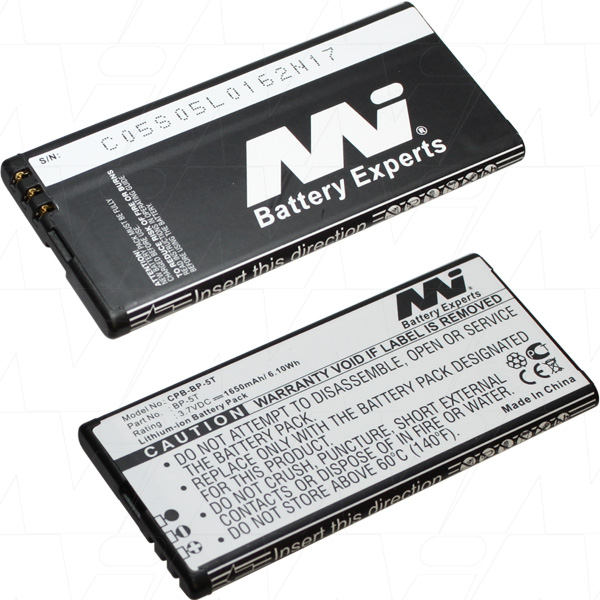 MI Battery Experts CPB-BP-5T-BP1